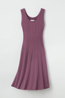 Women's Seamed Knit Dress - Soft Violet Fields - PS - Petite Size