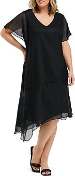 Shadow V Neck Dress