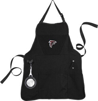 Atlanta Falcons Black Grill Apron- 26 x 30 Inches Durable Cotton with Tool Pockets and Beverage Holder