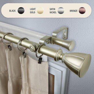 InStyleDesign Haiz 1 inch Diameter Adjustable Double Curtain Rod