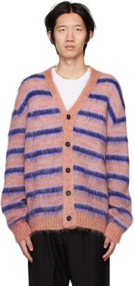 Pink & Purple Striped Cardigan