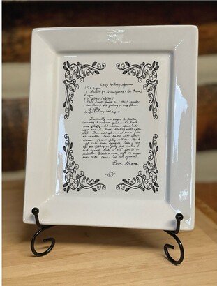 Custom Porcelain Recipe Plates With Favorite Recipe Or Photos Handwriting Editing & Customization