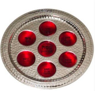 Pesach Seder Plate, Seder Table Décor, Passover Gift, Jewish Gift 100% Kosher Made in Israel. Judaica Gift For Wadding