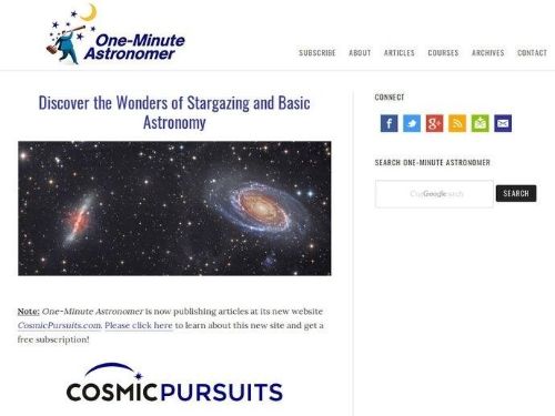 Oneminuteastronomer.com Promo Codes & Coupons