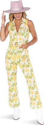 Jacksonville Cropped Jumpsuit (Fresh Floral) Women's Jumpsuit & Rompers One Piece