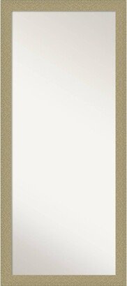 28 x 64 Non-Beveled Mosaic Gold Full Length Floor Leaner Mirror