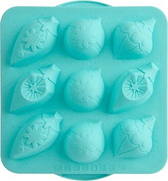 9.75 Silicone Ornament Shaped Cake Pans Blue