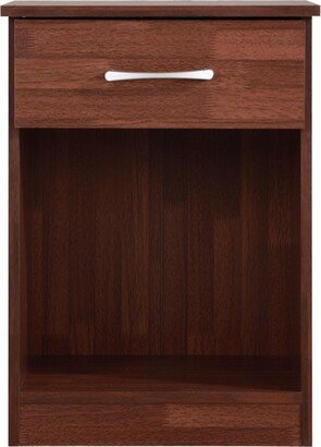 Passion Furniture Lindsey 1-Drawer Cherry Nightstand (24 in. H x 16 in. W x 18 in. D)