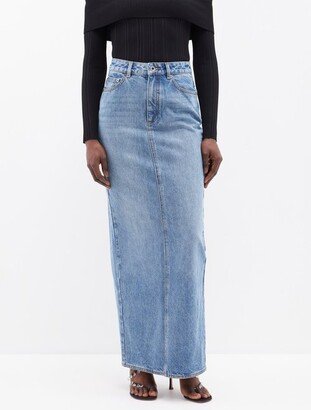 Denim Maxi Skirt-AH