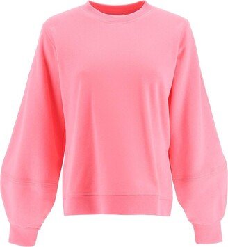 Crewneck Puff-Sleeved Sweatshirt