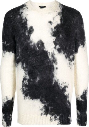 Tie-Dye Ribbed-Knit Jumper