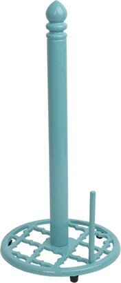 Lattice Collection Cast Iron Paper Towel Holder, Turquoise