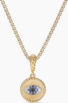 Evil Eye Amulet in 18K Yellow Gold with Pav