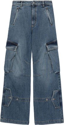 Halfboy High-Rise Wide-Leg Cargo Jeans