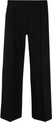 Dart-Detail Elasticated Cropped Trousers-AA
