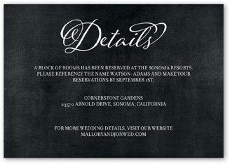 Enclosure Cards: Lovely Beginning Wedding Enclosure Card, Black, Matte, Signature Smooth Cardstock, Square