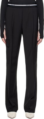 Black Wide-Leg Trousers-AB