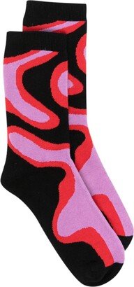 A BETTER MISTAKE Abstract Print Socks