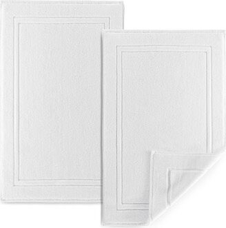 Alibi Security Alibi Soft & Absorbent Luxury Cotton Bath Mat (2Pieces Pack) - White - Size: 22X34