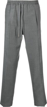 Pleated Virgin-Wool Tapered Trousers-AA