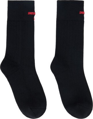 Black Logo Socks-AD