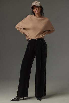 Pleated Wide-Leg Trousers Pants