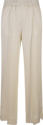 Beige Wide Trousers