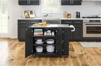 Liberty Dolly Madison Kitchen Cart with Stainless Steel Top