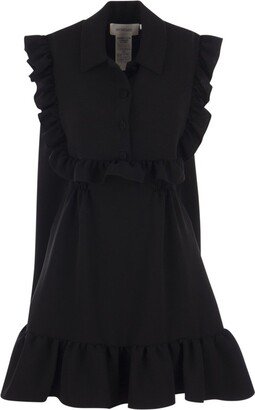 Ruffle Detailed Sleeveless Mini Dress