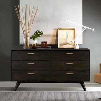 Baly 6 Drawer Mid-Century Modern Dresser