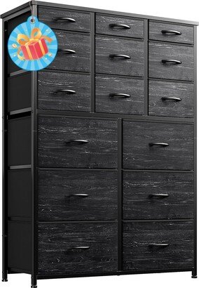 EPOWP Dresser for Bedroom with 15 Drawers, Tall Dressers with Heavy Duty Wood and Metal, Large Bedroom Dressers & Chest of Drawers