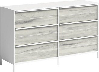 Boulevard Café 6 Drawer White