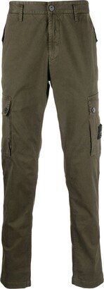 Compass-motif cotton cargo pants