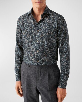 Men's Contemporary Fit Floral-Print Dress Shirt