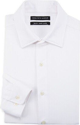 Saks Fifth Avenue Made in Italy Saks Fifth Avenue Men's Trim Fit Dress Shirt-AE