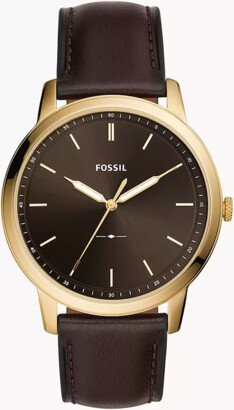 The Minimalist Three-Hand Brown Leather Watch