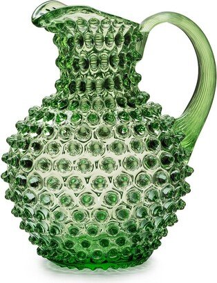 In Flore Caroline Crystal Glass Carafe, Hobnail, 2L, Green