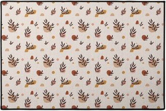 Door Mats: Abstraction And Tropical Leaves - Light Door Mat, Beige