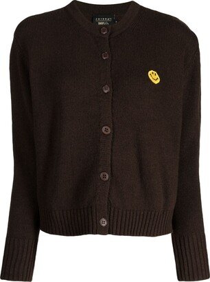 Smiley Face-Motif Cardigan