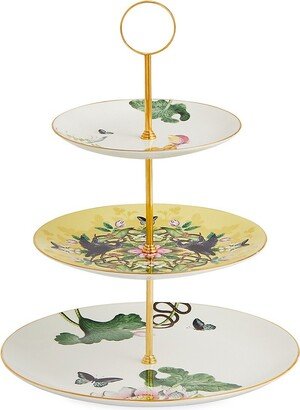 Wonderlust Waterlily Three-Tier Cake Stand