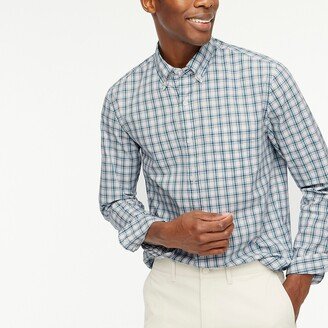 Men's Slim Untucked Plaid Flex Casual Shirt