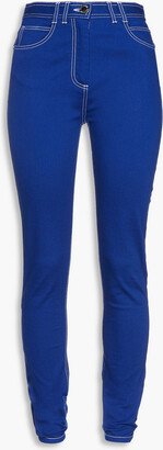 Embroidered high-rise skinny jeans