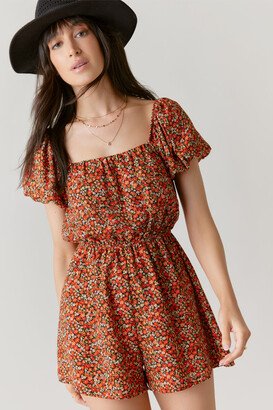Effie Square Neck Floral Romper