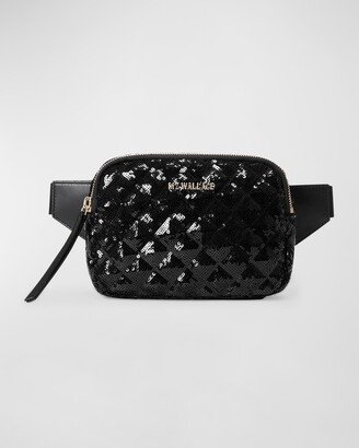 Madison Sequins Quilted Belt Bag