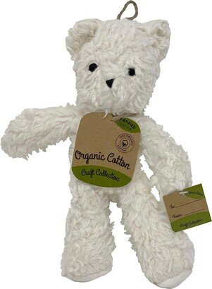 Spunky Pup Organic Cotton Dog Toy | Squeaky Plush | Small Bear