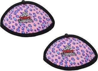 Tuffy Ultimate Odd Ball Pink Leopard, 2-Pack Dog Toys