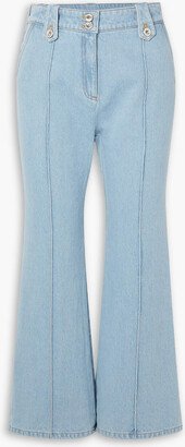 Cropped mid-rise bootcut jeans-AA