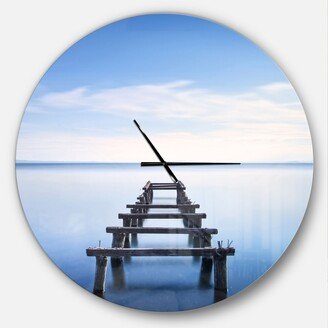 Designart Oversized Lake House Round Metal Wall Clock - 36 x 36