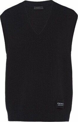 Knitted Wool-Cashmere Vest Top