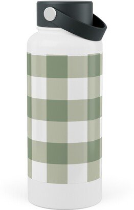 Photo Water Bottles: Plaid - Green Stainless Steel Wide Mouth Water Bottle, 30Oz, Wide Mouth, Green